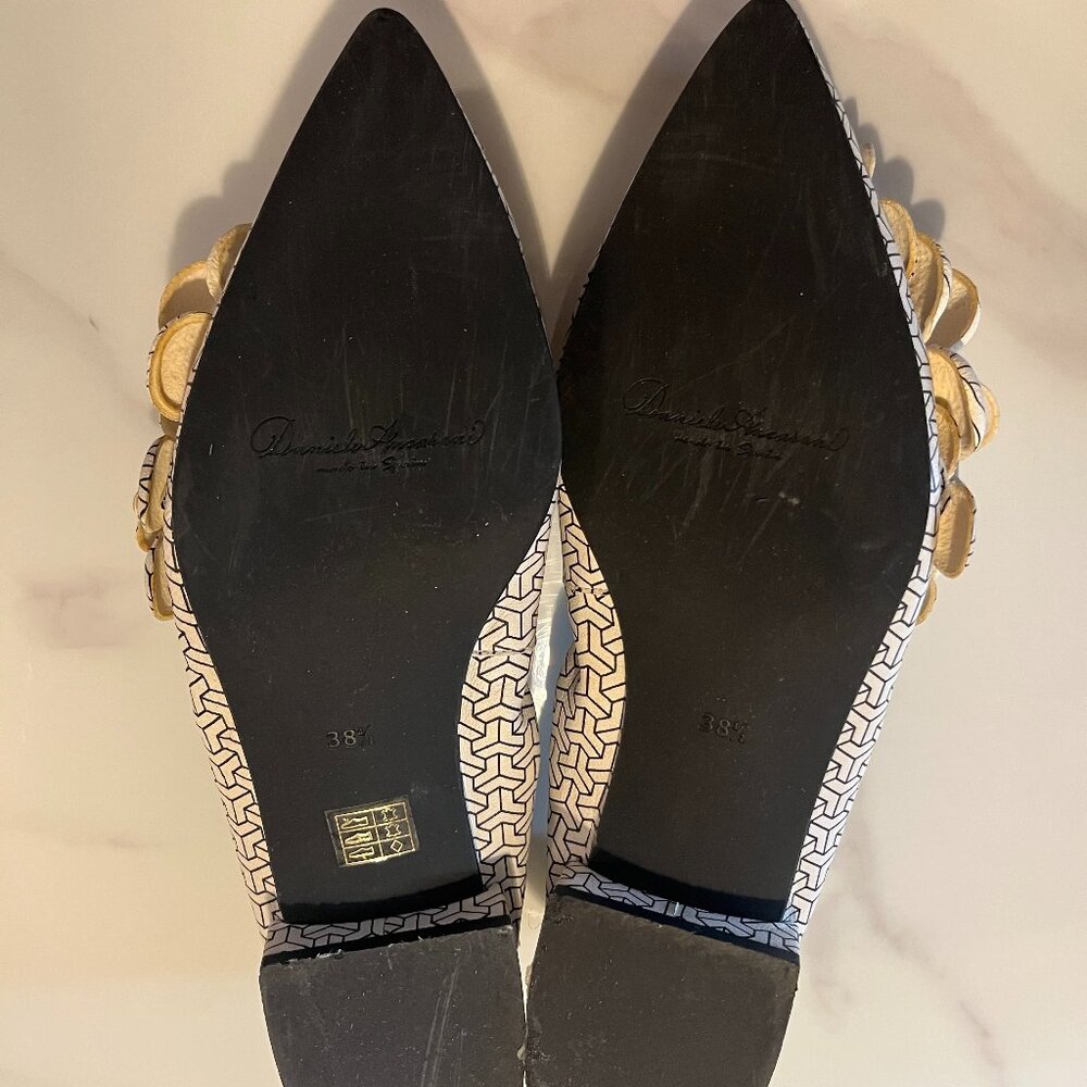 Daniele Ancarani Italian Leather Flats - Sz 38.5 - Picture 6 of 8